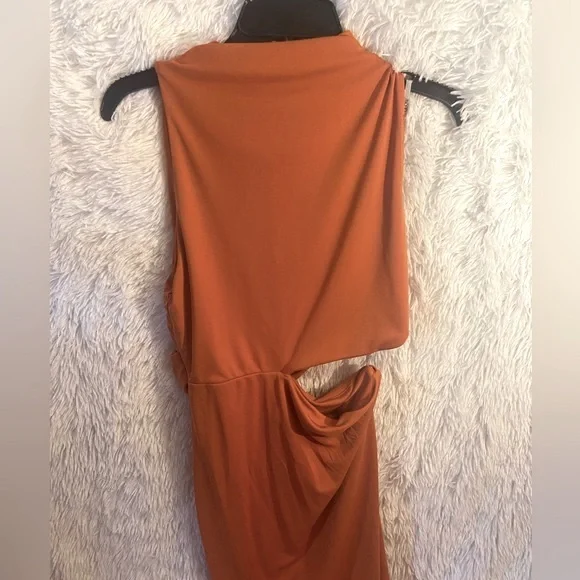 ASOS Draped Cut-Out Midi Dress - Picture 2 of 6